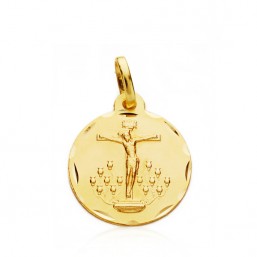 Medalla Cristo de la Laguna de oro de 18 quilates