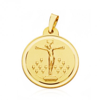 Medalla Cristo de la Laguna de oro de 18 quilates