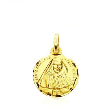 Medalla de Santa Ángela de la Cruz de oro de 18 quilates