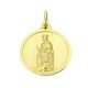 Medalla de la Virgen de la Merced de oro de 18 quilates