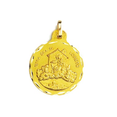 Religious medal of Our Lady Loreto in 18-carat gold Religious medal of Our Lady Loreto in 18-carat gold