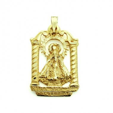 Medalla de la Virgen del Castellar de oro de 18 quilates