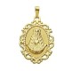 Medalla de la Virgen del Rocío de oro de 18 quilates