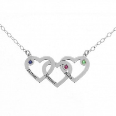 White gold pendant with three hearts