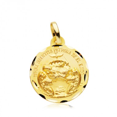 Medalla de la Divina Infantita de oro de 18 quilates