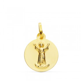 Medalla del Niño Divino Jesús de oro de 18 quilates