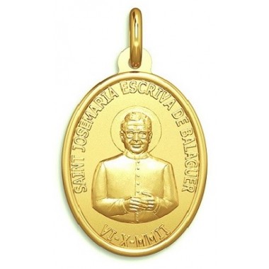 Medalla de San Josemaría Escrivá de oro de 18 quilates