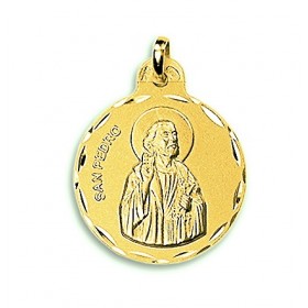Medalla de San Pedro de oro de 18 quilates