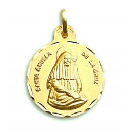 Medalla de Santa Ángela de la Cruz de oro de 18 quilates