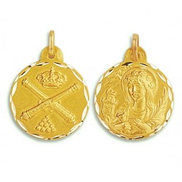 Medalla de Santa Bárbara de oro de 18 quilates