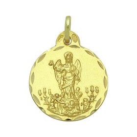 Medalla de San Rafael de oro de 18 quilates