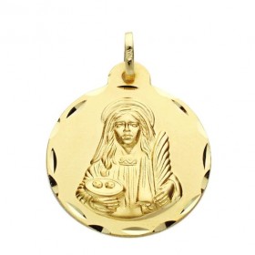 Medalla de Santa Llúcia de oro de 18 quilates