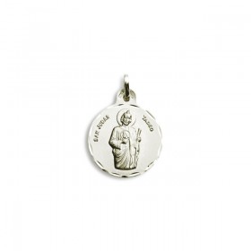 Medalla de San Judas Tadeo de plata de ley