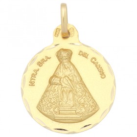 Medalla de la Virgen del Camino de oro de 18 quilates