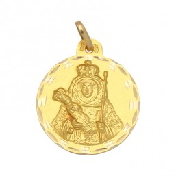 Medalla de la Virgen de la Candelaria de oro de 18 quilates