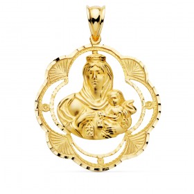 Medalla de la Virgen Auxiliadora de oro de 18 quilates