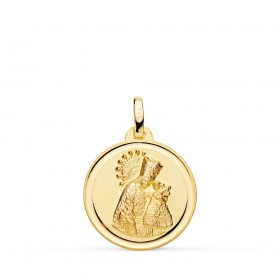 Medalla de la Virgen de los Desamparados de oro de 18 quilates
