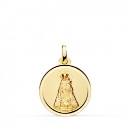 Medalla de la Virgen de los Desamparados de oro de 18 quilates