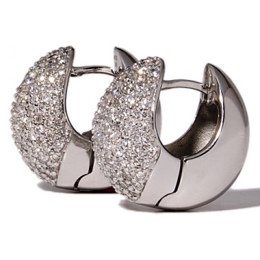 White gold earrings with 216 diamonds