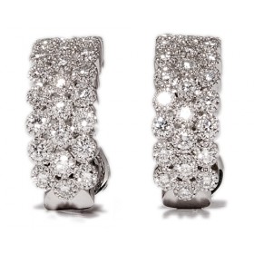 White gold earrings with 50 diamonds