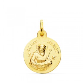Medalla de Saint Benoit de oro de 18 quilates