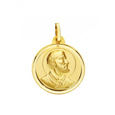 Medalla de San Francisco Javier de oro de 18 quilates