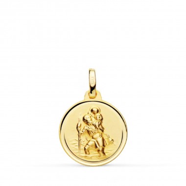 Medalla de San Cristóbal de oro de 18 quilates