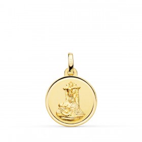 Medalla de la Virgen de las Angustias de oro de 18 quilates