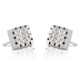 White gold earrings with 18 diamonds