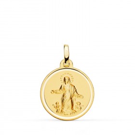 Medalla de la Virgen de la Asunción de oro de 18 quilates