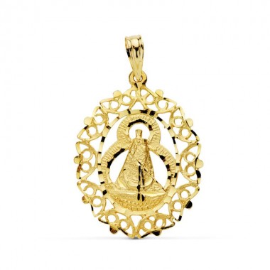 Medalla de la Virgen de la Cabeza de oro de 18 quilates