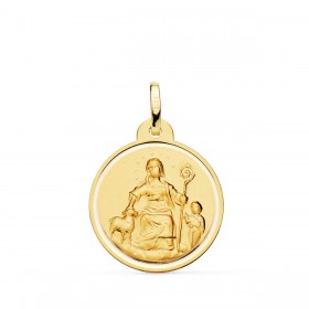 Medalla de la Divina Pastora de oro de 18 quilates
