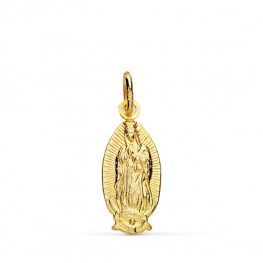 Medalla religiosa de la Virgen de Guadalupe de México en oro de 18 quilates Medalla religiosa de la Virgen de Guadalupe de México en oro de 18 quilates
