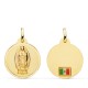 Medalla de la Virgen de Guadalupe de oro de 18 quilates
