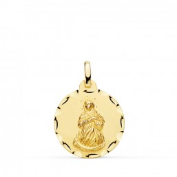 Medalla de la Virgen de la Inmaculada de oro de 18 quilates