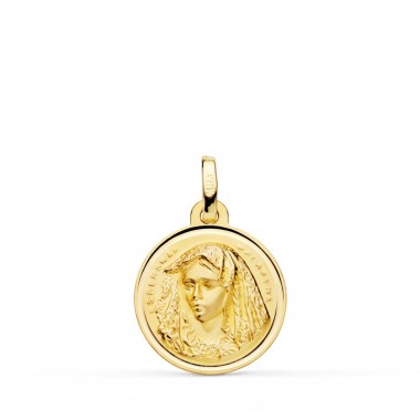 Religious medal of Our Lady of Macarena in 18-carat gold