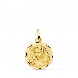 Religious medal of Our Lady of Macarena in 18-carat gold