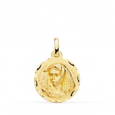 Religious medal of Our Lady of Macarena in 18-carat gold