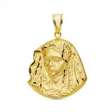 Religious medal of Our Lady of Macarena in 18-carat gold
