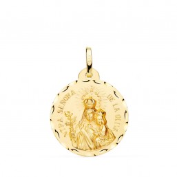 Medalla de la Virgen de la Oliva de oro de 18 quilates