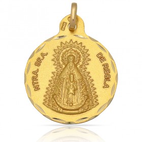 Medalla de la Virgen de la Regla de oro de 18 quilates