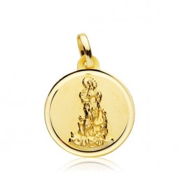 Medalla de la Virgen del Saliente de oro de 18 quilates