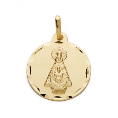 Medalla de la Virgen de Tiscar de oro de 18 quilates