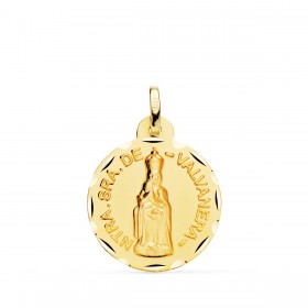 Medalla de la Virgen de Valvanera de oro de 18 quilates