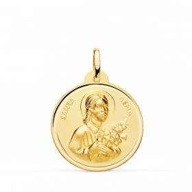 Medalla de Santa Gema de oro de 18 quilates