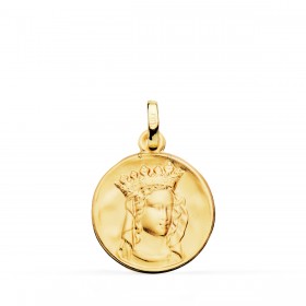 Medalla de la Virgen Notre Dame de París de oro de 18 quilates