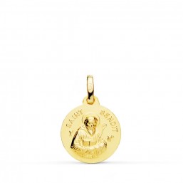 Medalla de Saint Benoit de oro de 18 quilates