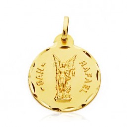 Medalla de San Rafael de oro de 18 quilates