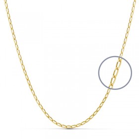 Cadena bilbao de oro de ley de 18 quilates