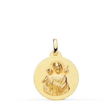 Medalla de San José de oro de 18 quilates
